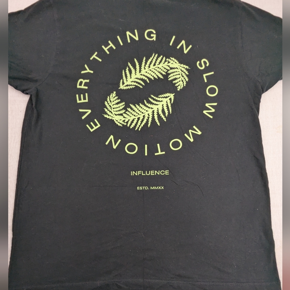 Everything In Slow Motion Black Concert Tee Large